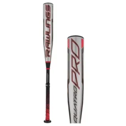 Rawlings Quatro Pro -12 USA Baseball Bat: US1Q12 Black, Grey, Red