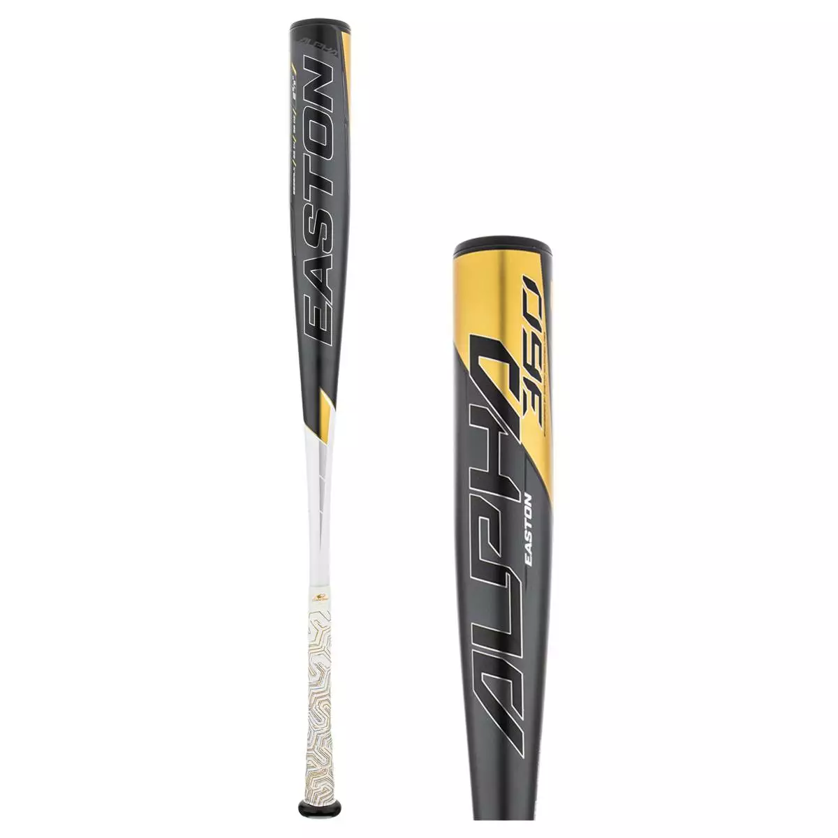 Easton Alpha 360 XL BBCOR Baseball Bat: BB20ALX Gold, Grey, White 3 Easton Alpha 360 XL BBCOR Baseball Bat: BB20ALX Gold, Grey, White