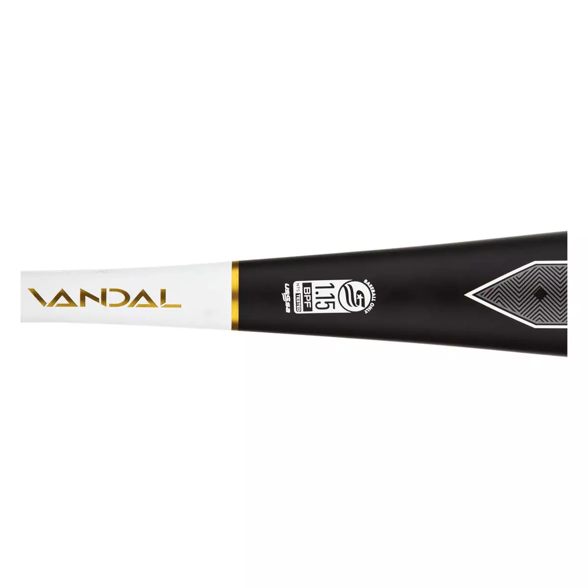 Victus Vandal -5 USSSA Baseball Bat: VSBVY5 Black, Gold, White 6 Victus Vandal -5 USSSA Baseball Bat: VSBVY5 Black, Gold, White - Image 4
