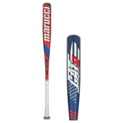 Marucci CAT9 Pastime BBCOR Baseball Bat: MCBC9A Blue, Red, White