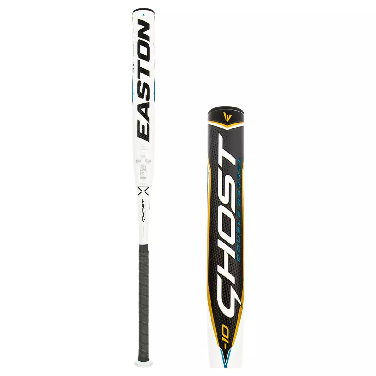 2022 Easton Ghost Double Barrel -10 Fastpitch Softball Bat: FP22GH10 Gold, White, Grey, Teal 3 2022 Easton Ghost Double Barrel -10 Fastpitch Softball Bat: FP22GH10 Gold, White, Grey, Teal
