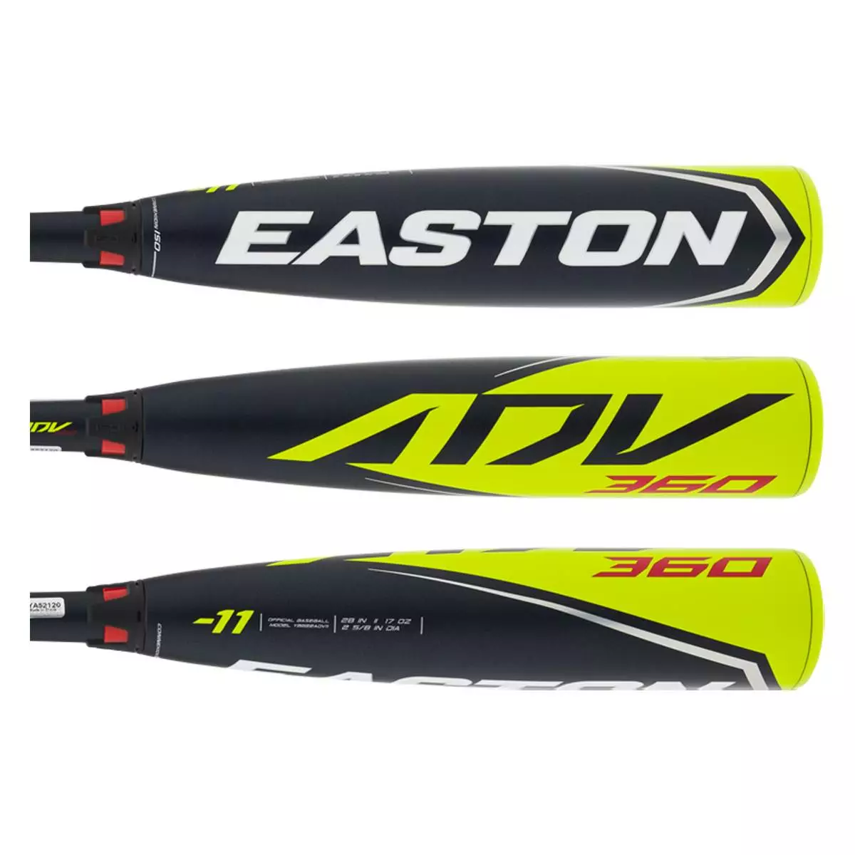2022 Easton ADV 360 -11 USA Baseball Bat: YBB22ADV11 Red, Yellow, Navy 4 2022 Easton ADV 360 -11 USA Baseball Bat: YBB22ADV11 Red, Yellow, Navy - Image 2