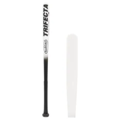 BamBooBat Trifecta Wood Slow Pitch Softball Bat: TRI-HBBW Black, White
