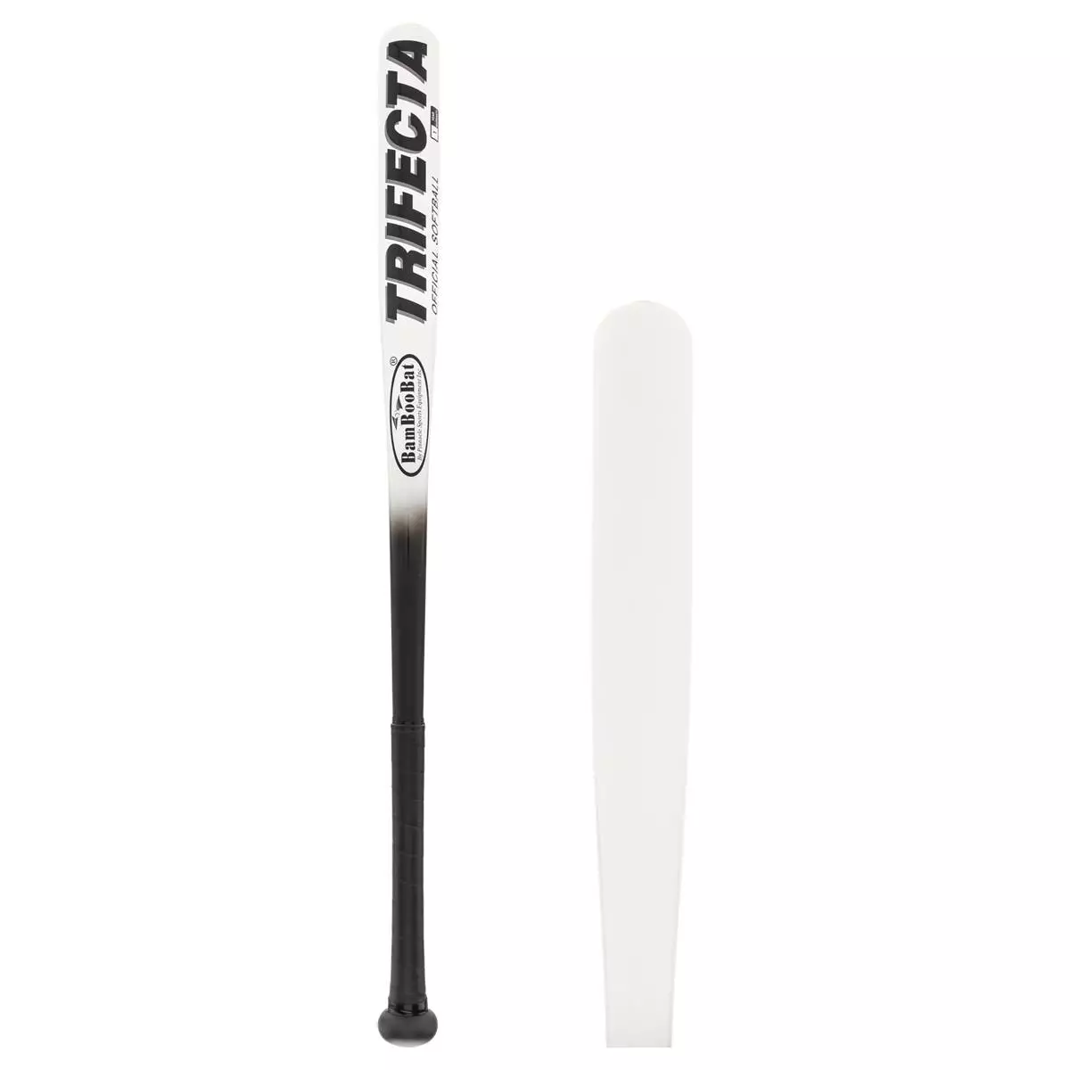 BamBooBat Trifecta Wood Slow Pitch Softball Bat: TRI-HBBW Black, White 3 BamBooBat Trifecta Wood Slow Pitch Softball Bat: TRI-HBBW Black, White