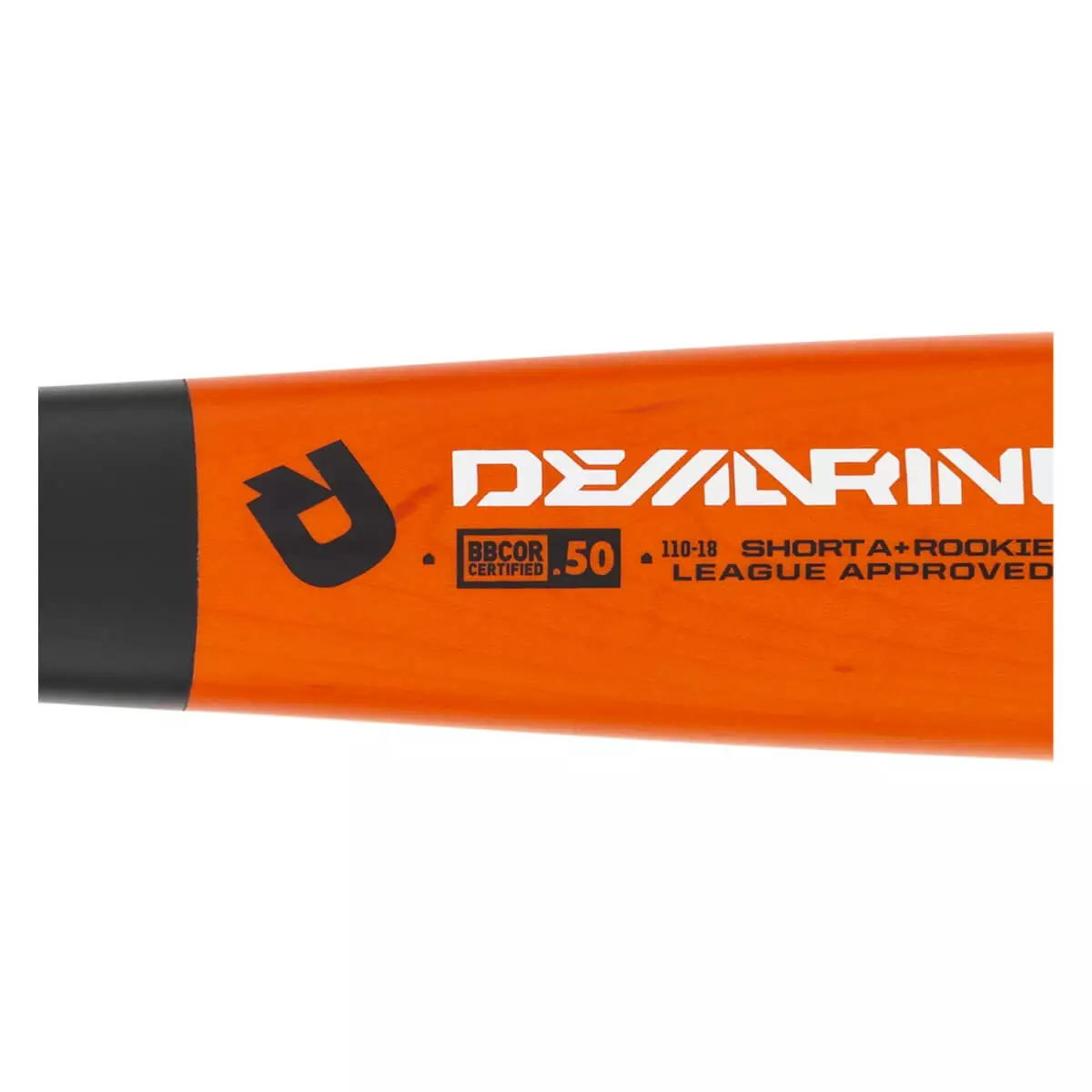 DeMarini D110 Pro Maple Composite Wood Baseball Bat: DX110 Black, Orange 6 DeMarini D110 Pro Maple Composite Wood Baseball Bat: DX110 Black, Orange - Image 4