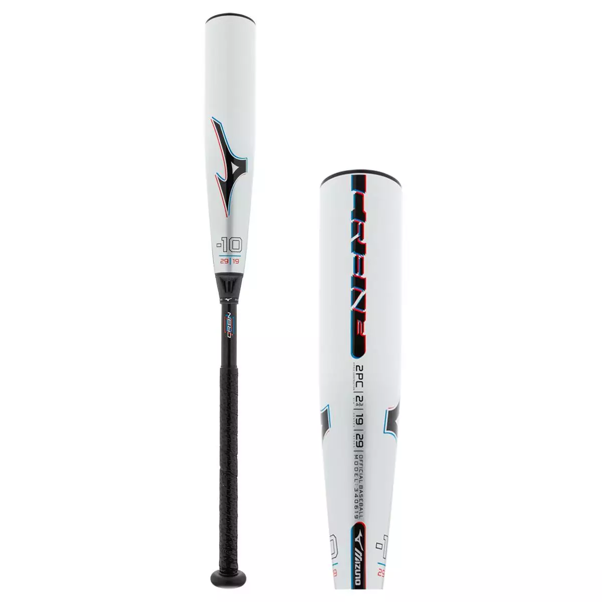2022 Mizuno CRBN2 -10 USSSA Baseball Bat: B22-CRBN210 Black, White 3 2022 Mizuno CRBN2 -10 USSSA Baseball Bat: B22-CRBN210 Black, White