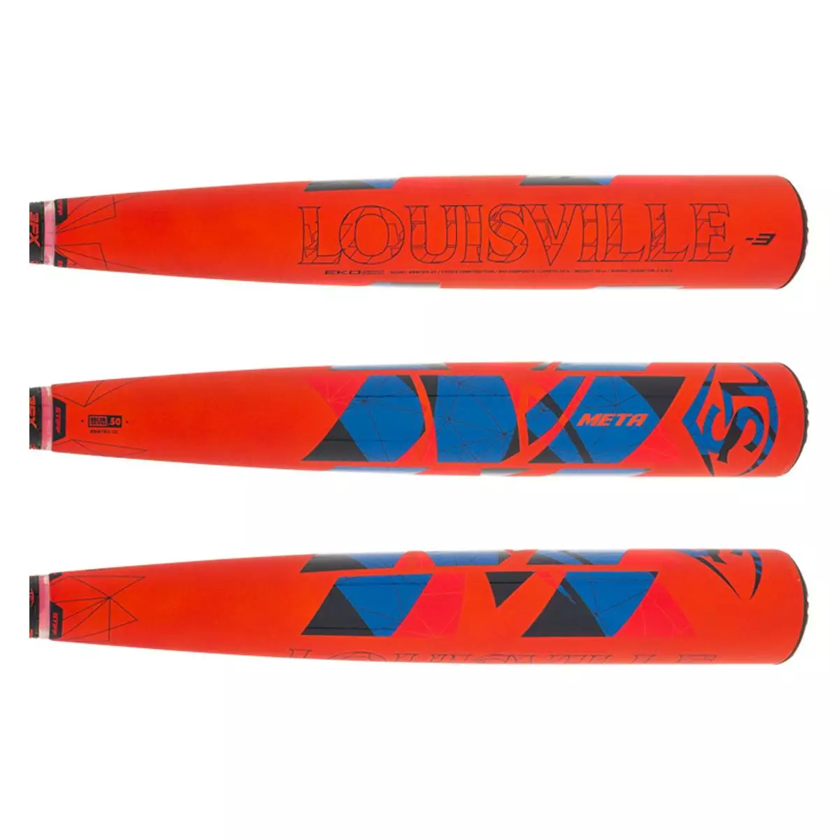 2022 Louisville Slugger Meta BBCOR Baseball Bat: WBL2522010 Black, Navy, Orange 4 2022 Louisville Slugger Meta BBCOR Baseball Bat: WBL2522010 Black, Navy, Orange - Image 2