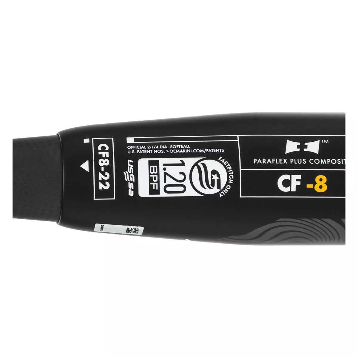 2022 DeMarini CF -8 Fastpitch Softball Bat: WTDXCF822 Black, Gold, Grey 7 2022 DeMarini CF -8 Fastpitch Softball Bat: WTDXCF822 Black, Gold, Grey - Image 5