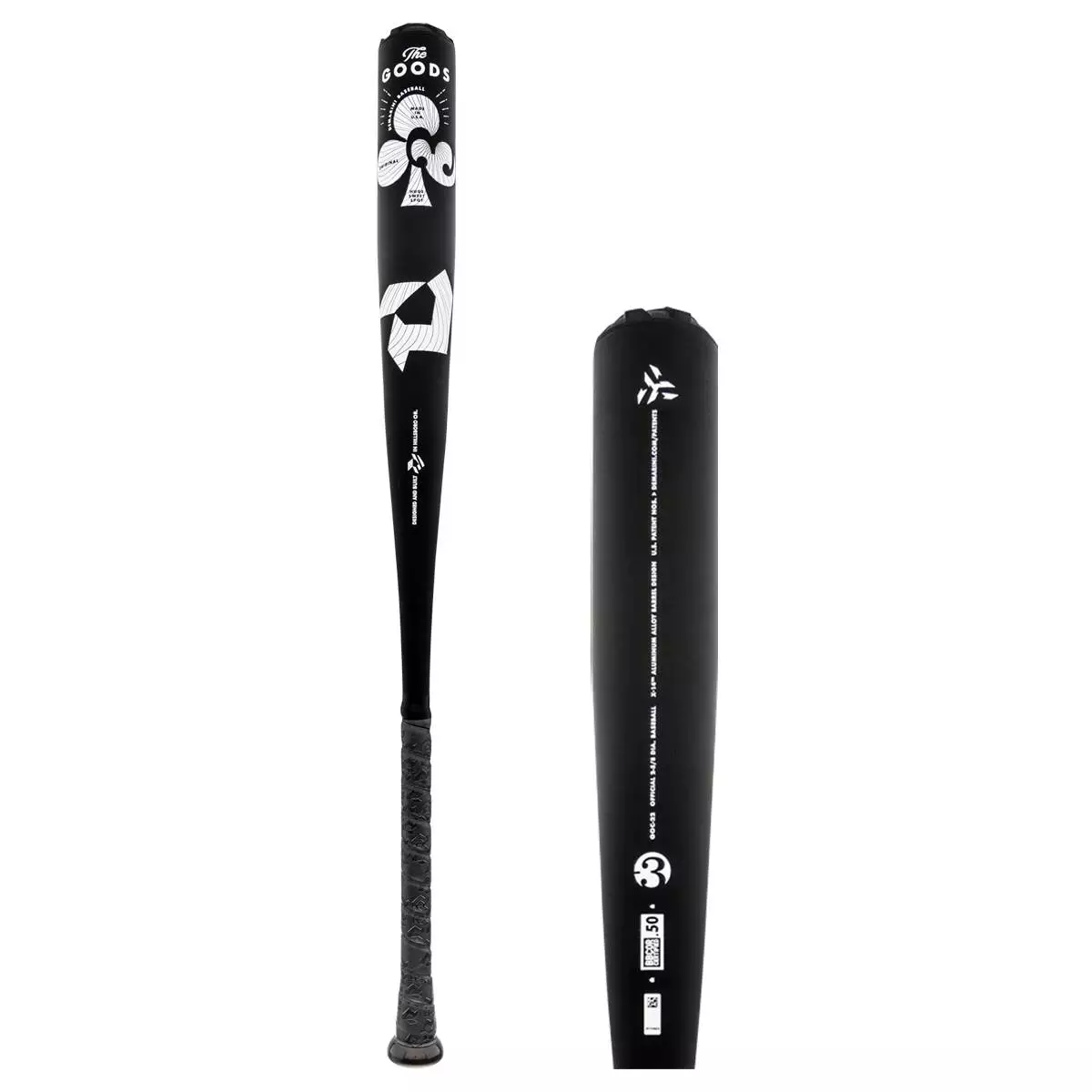 2022 DeMarini The Goods ONE BBCOR Baseball Bat: WTDXGOC22 Black, Grey, White 3 2022 DeMarini The Goods ONE BBCOR Baseball Bat: WTDXGOC22 Black, Grey, White