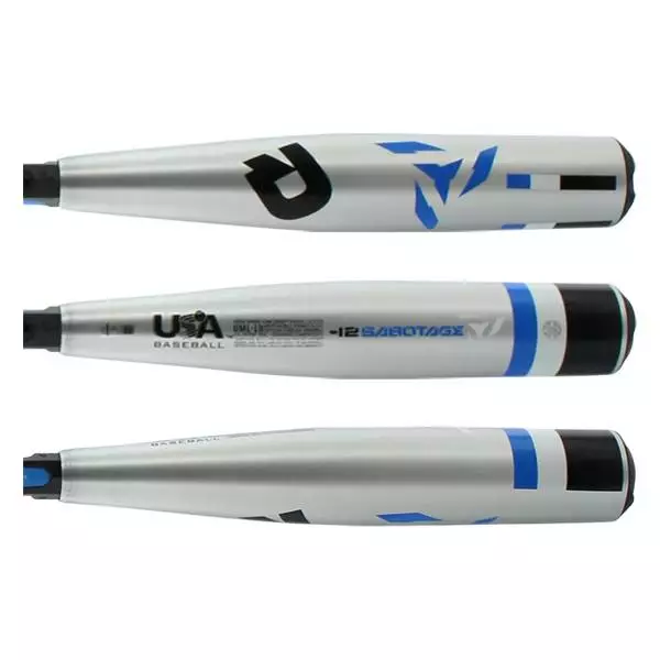 DeMarini Sabotage -12 USA Baseball Bat: WTDXUML Grey, Black 4 DeMarini Sabotage -12 USA Baseball Bat: WTDXUML Grey, Black - Image 2